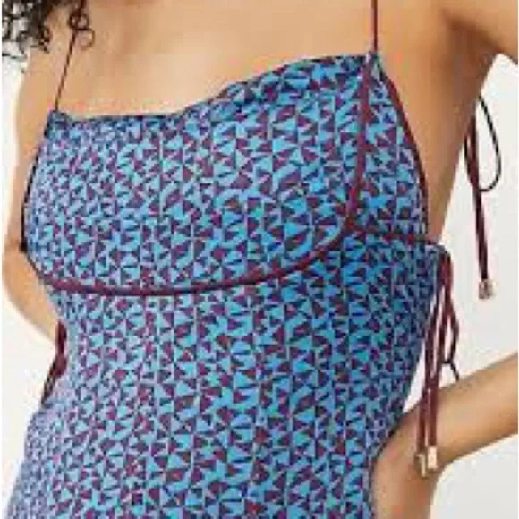 NWT Free People Kai mini dress blue Medium - Picture 1 of 8